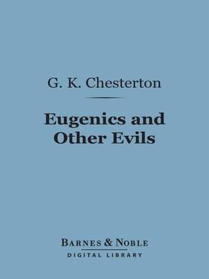 cover image of Eugenics and Other Evils (Barnes & Noble Digital Library)